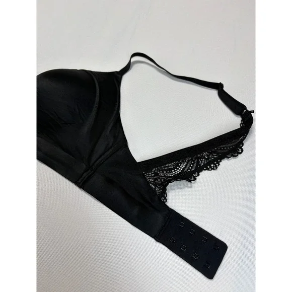 Soma Enbliss Luxe Bra 32D Wireless Lace J-Hook Padded Black - Picture 6 of 8